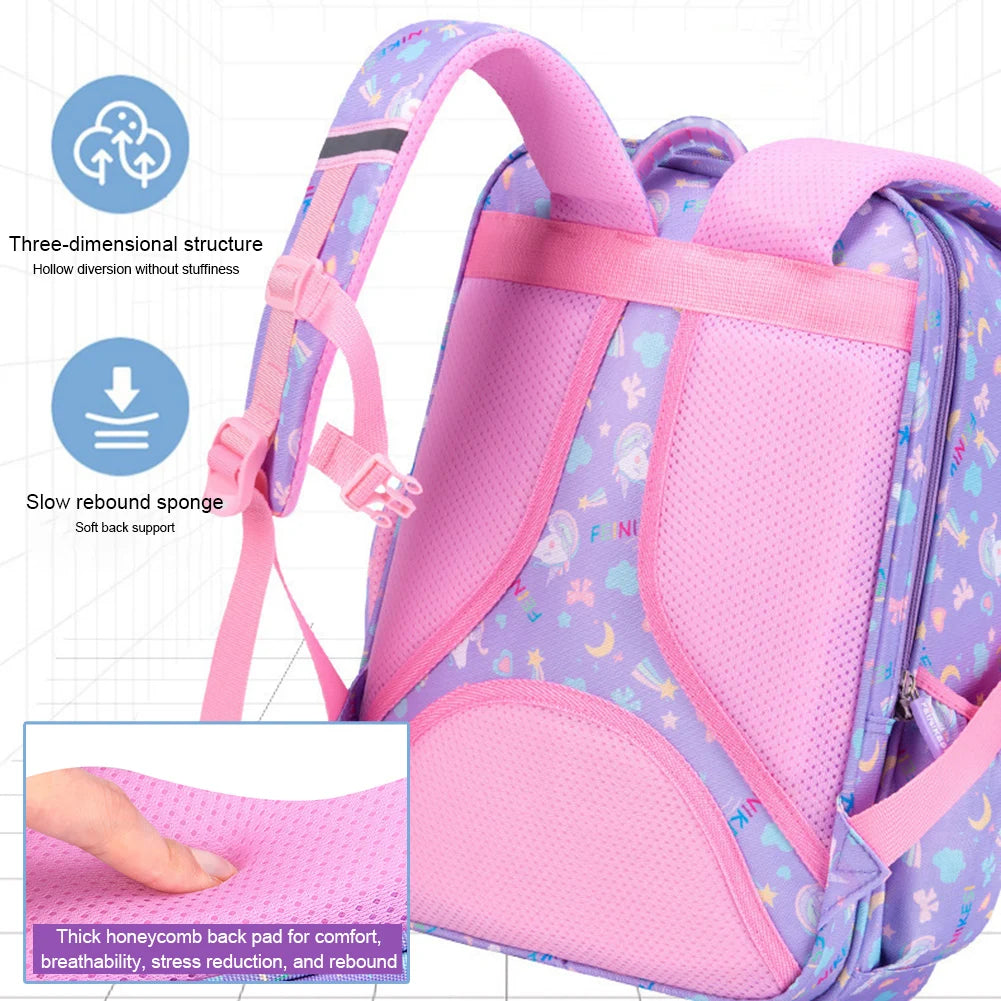Cute Backpack For Primary School Student Stylish Portable Versatile Bag Breathable Preschool Books Bag Back To School Gift Girls