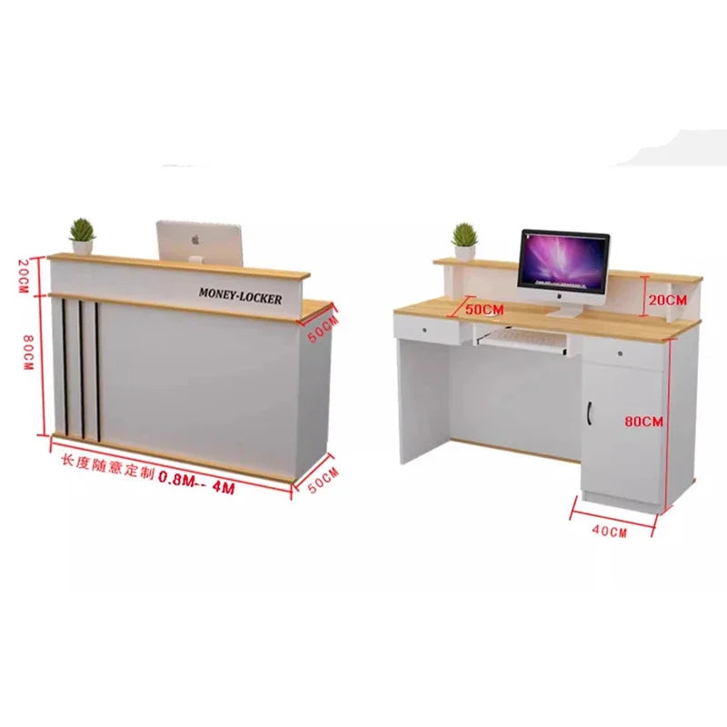 Modern Salon Bar Counter Simple Beauty Small Clinic Hair Salon Reception Desk Escritorio De Recepcion Commercial Furniture