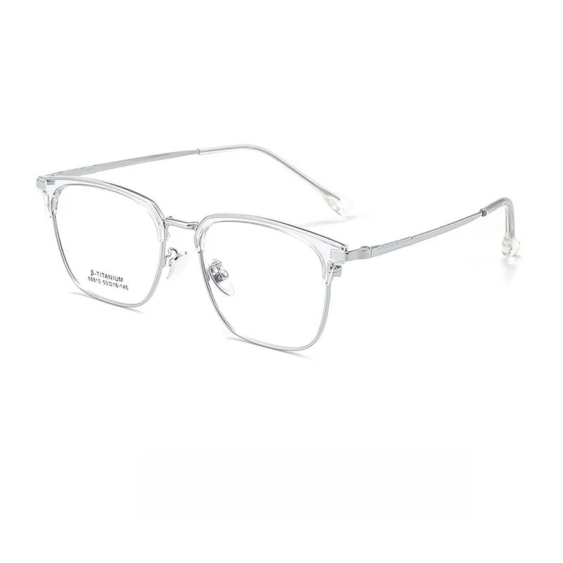 Metal Glasses Frames Business Retro Square Men's Frames Ultra-light And Versatile Optical Prescription Frames For Men 68815L