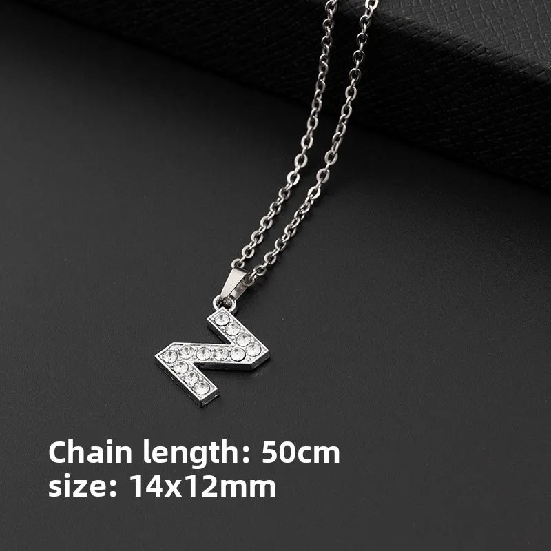 26-Letter Necklace Pendant Alphabet Jewelry Necklace Fashion Decorative Necklace