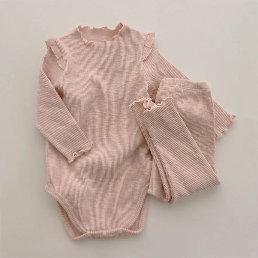 Newborn Baby Girl Clothes Suits Cotton Spring Autumn Infant Bodysuit + Leggings Baby Girl Outfit