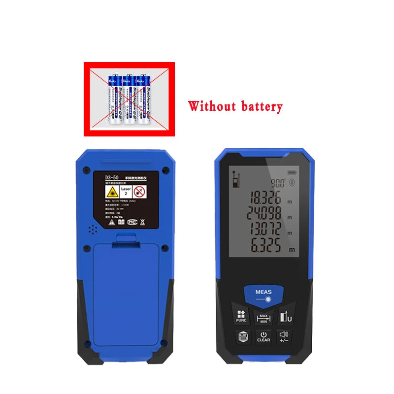 Laser Rangefinder Tape Measure Tool Distance Meter With Angle Function Bicolor Soft Adhesive  Measuring Distance 50/100 M
