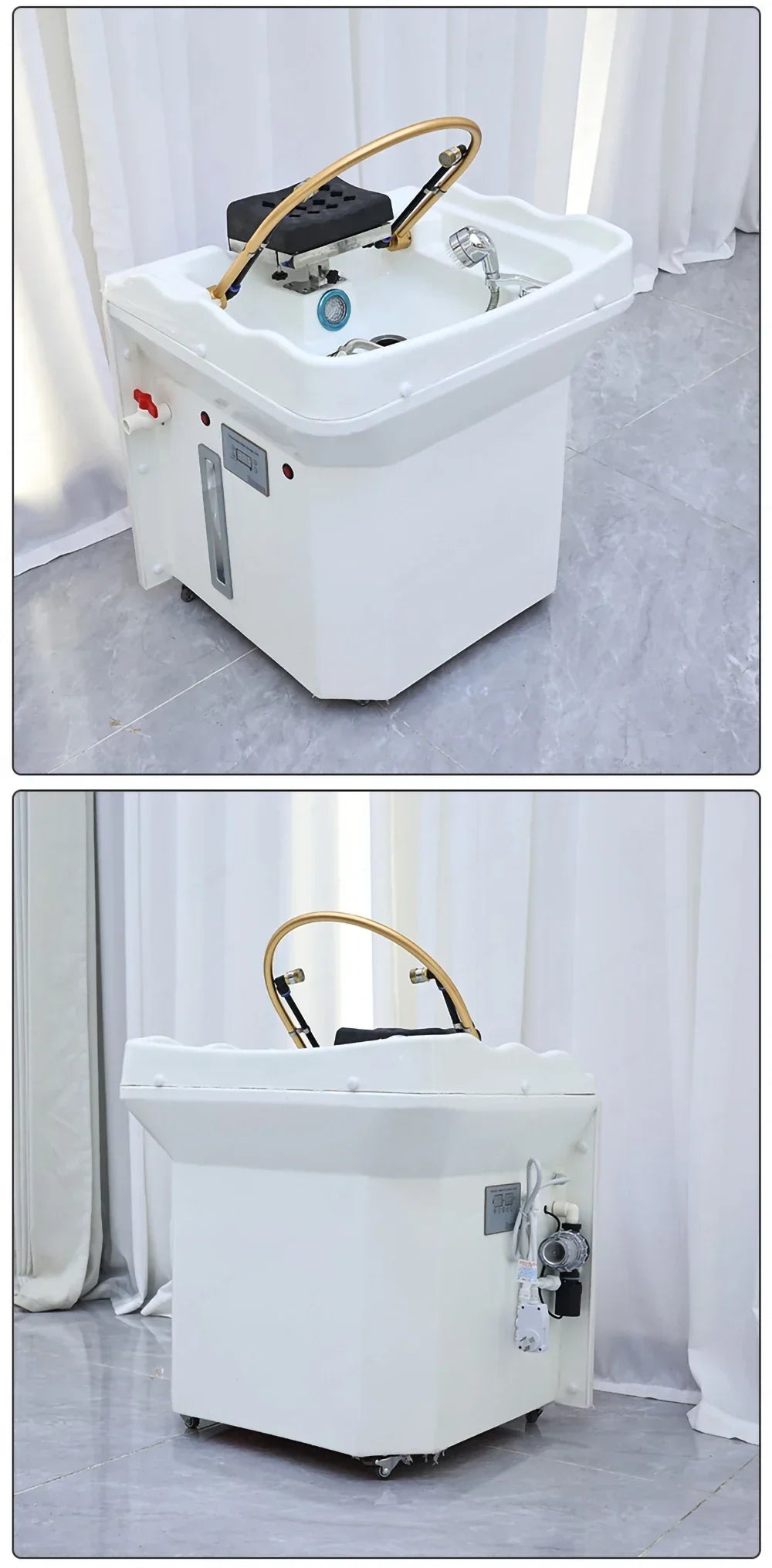 XinSheng Convenient Non Connecting Water Pipe With Water Storage Tank Head SPA Water Circulation Shampoo Basin Hair Wash Salon