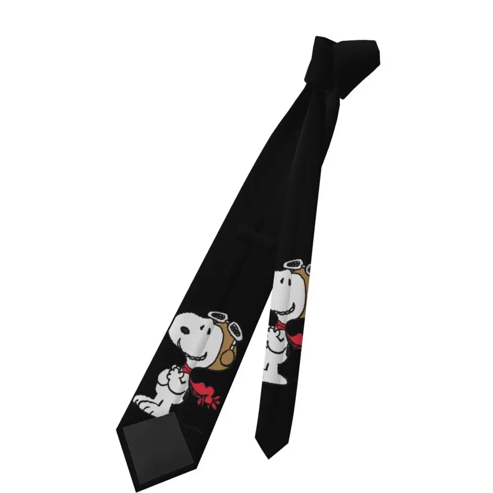 Personalized Fashion S-Snoopys Neckties Men Silk Cartoon Office Neck Tie