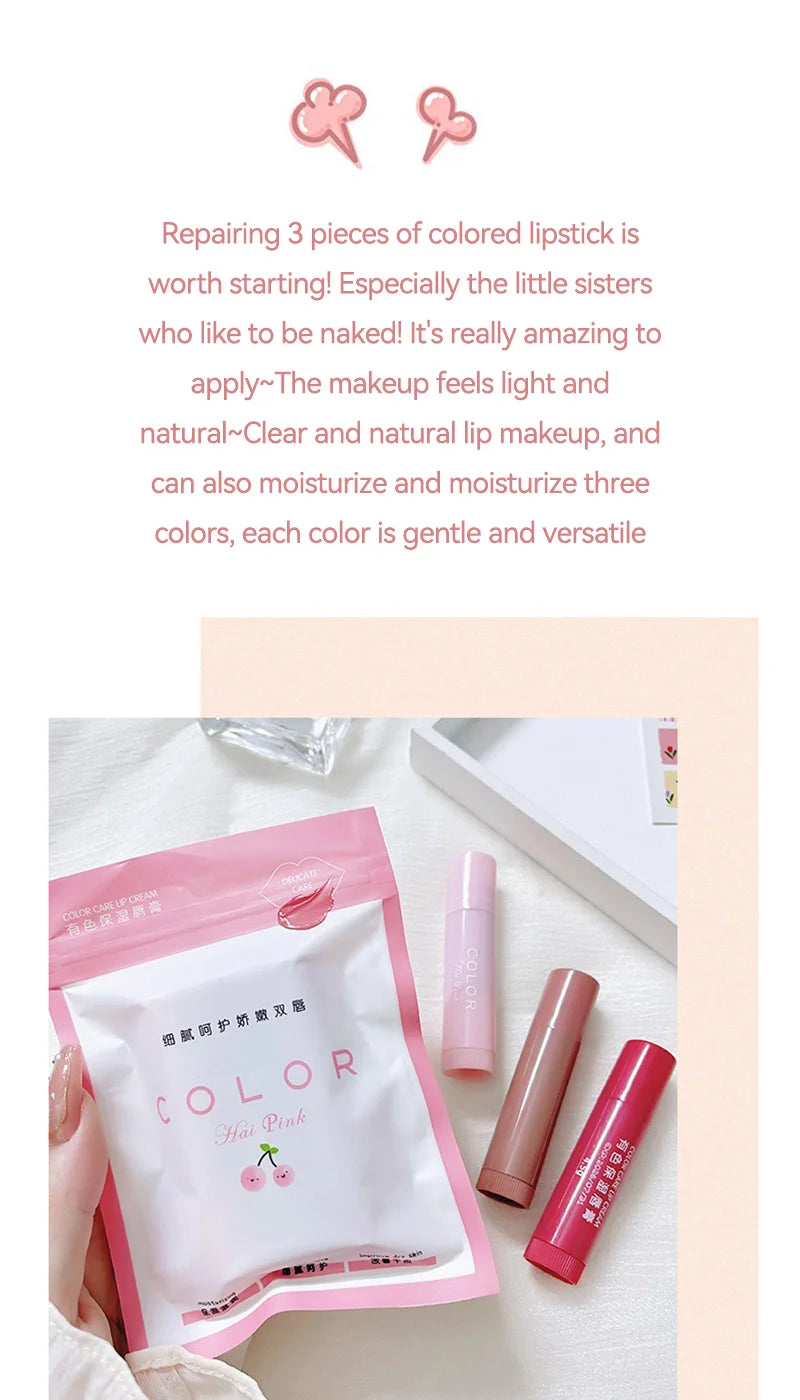 Colored Moisturizing Lip Balm Lipstick Moisturizing, Moisturizing, Diluting Lip Lines, Anti-drying Lip Balm