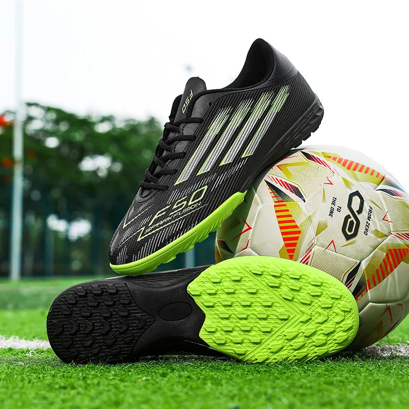 Adult Football Shoes Lightweight Wear-resistant Soccer Boots Anti-slip Outdoor Turf Training Sports for Men Youth Daily Match