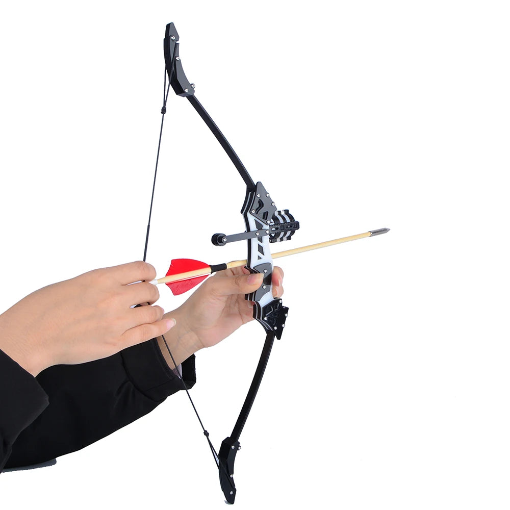 18Lbs Archery Mini Recurve Bow 19" Short Shooting Bow with Wooden Arrows for Youth Teen Children Outdoor Targeting Practice Game