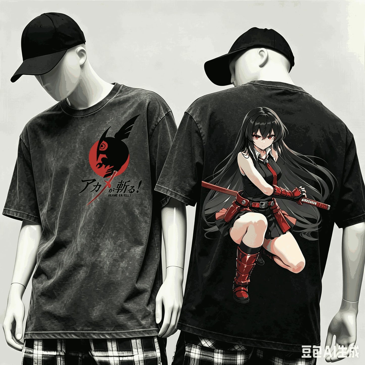 Akame ga Kill! Washed T-shirt Anime Lover Harajuku New Model Oversized Vintage Loose Streetwear Classic Unisex Couples soft tees
