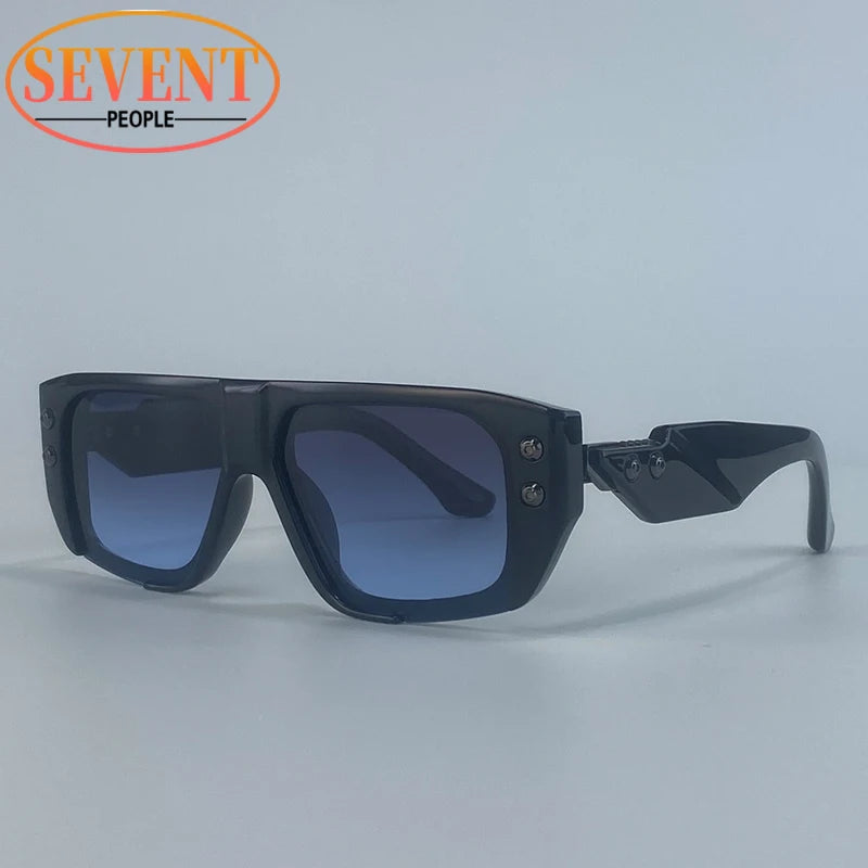 Polarized Oversized Square Sunglasses Men 2025 Luxury Brand Retro Steampunk Outdoor Sun Glasses Trendy Shield Shades UV400