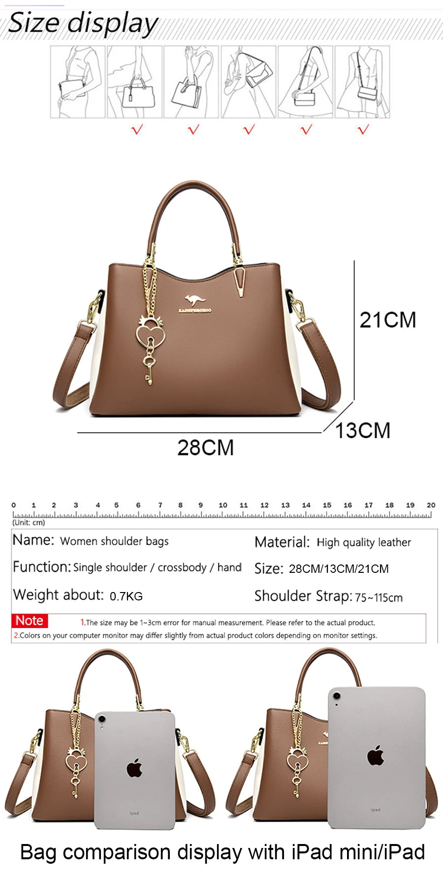 Ladies Quality Leather Shoulder Bags 2023 Luxury Handbags For Womens Designer Fashion Large Capacity Casual Tote Bag Sac A Main