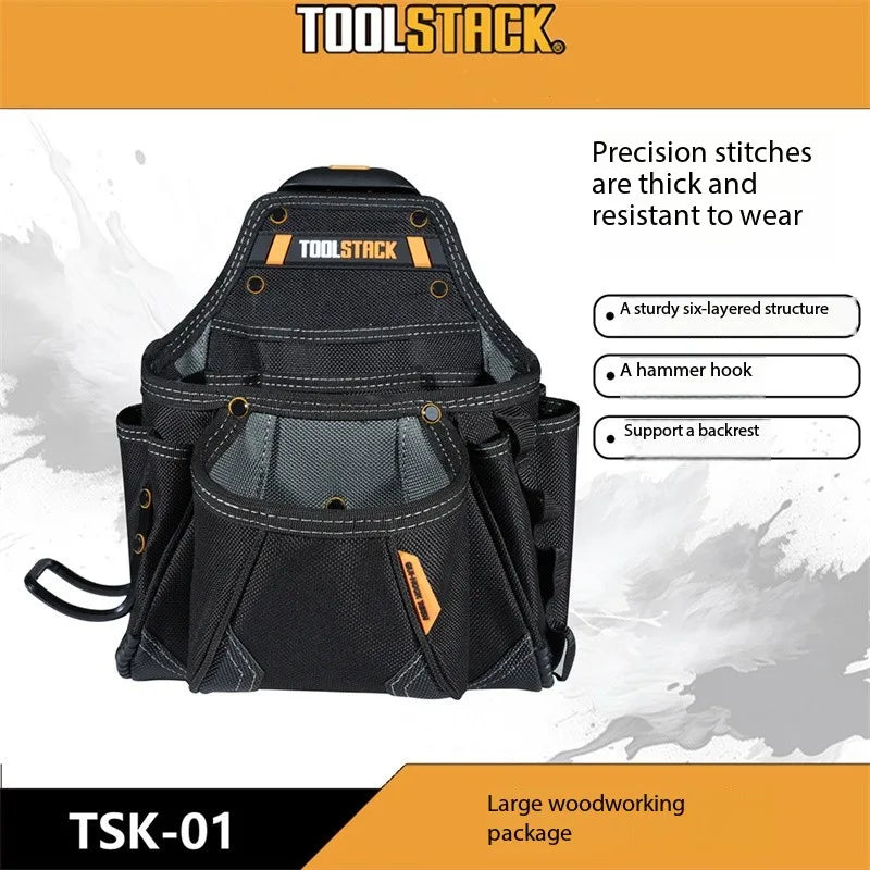 TOOLSTACK TSK-02 Framer Pouch Double -Pocket Multifunctional Tool Waist Bag Durable Bags Carpenters Pouch Tools Package Bag Work