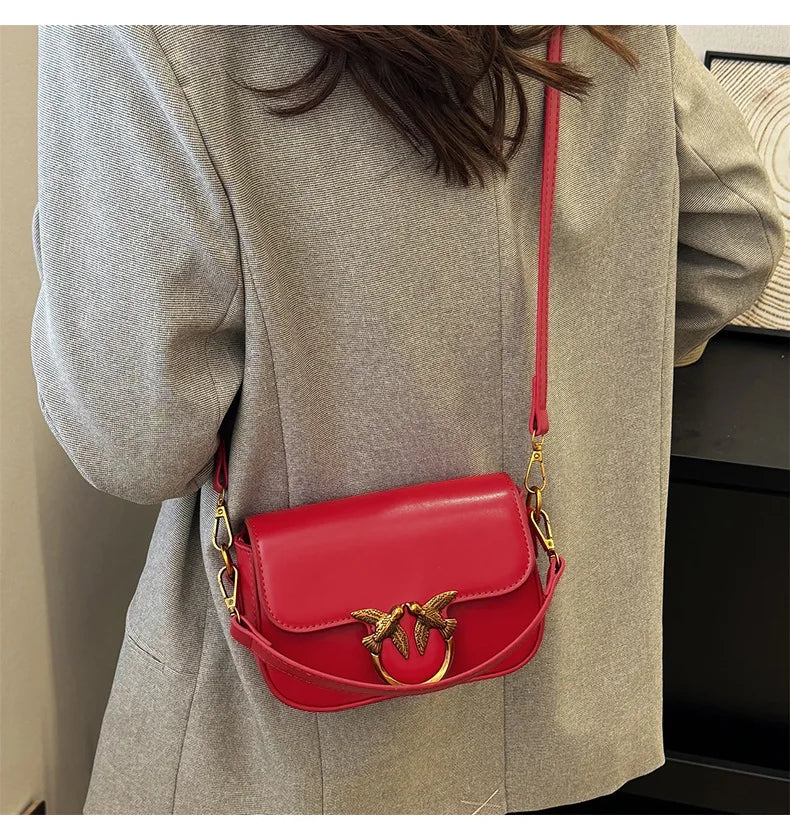 Ladies' Handbag, Swallow Bag, High-end, Fashionable, Versatile, Single Shoulder Crossbody Bag, Small Square Bag, Commuting Bag