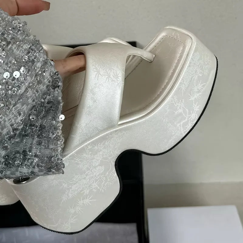 Pumps Flip Flops Slippers Shoes For Ladies New 2026 Female Footwear Platform Wedges Women Slippers Fashion Slides Heels  Shoes