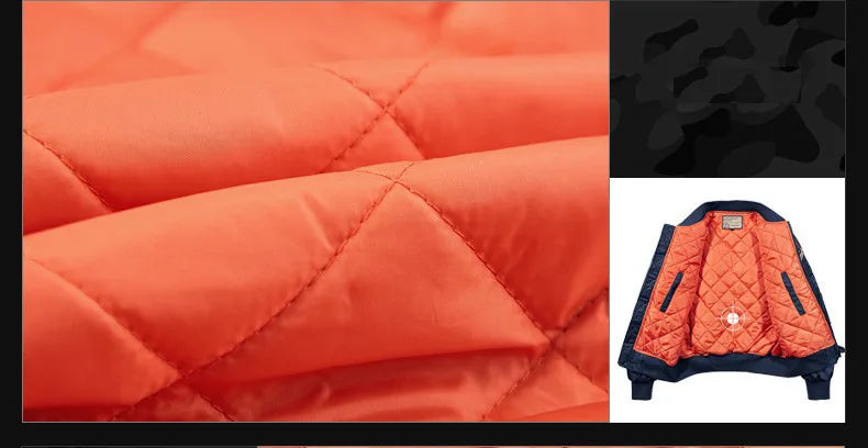 Men's winter jacket 2025 model  Thick and warm coat Men's flight jacket  Thick and warm padded coat - With a stand-up collar
