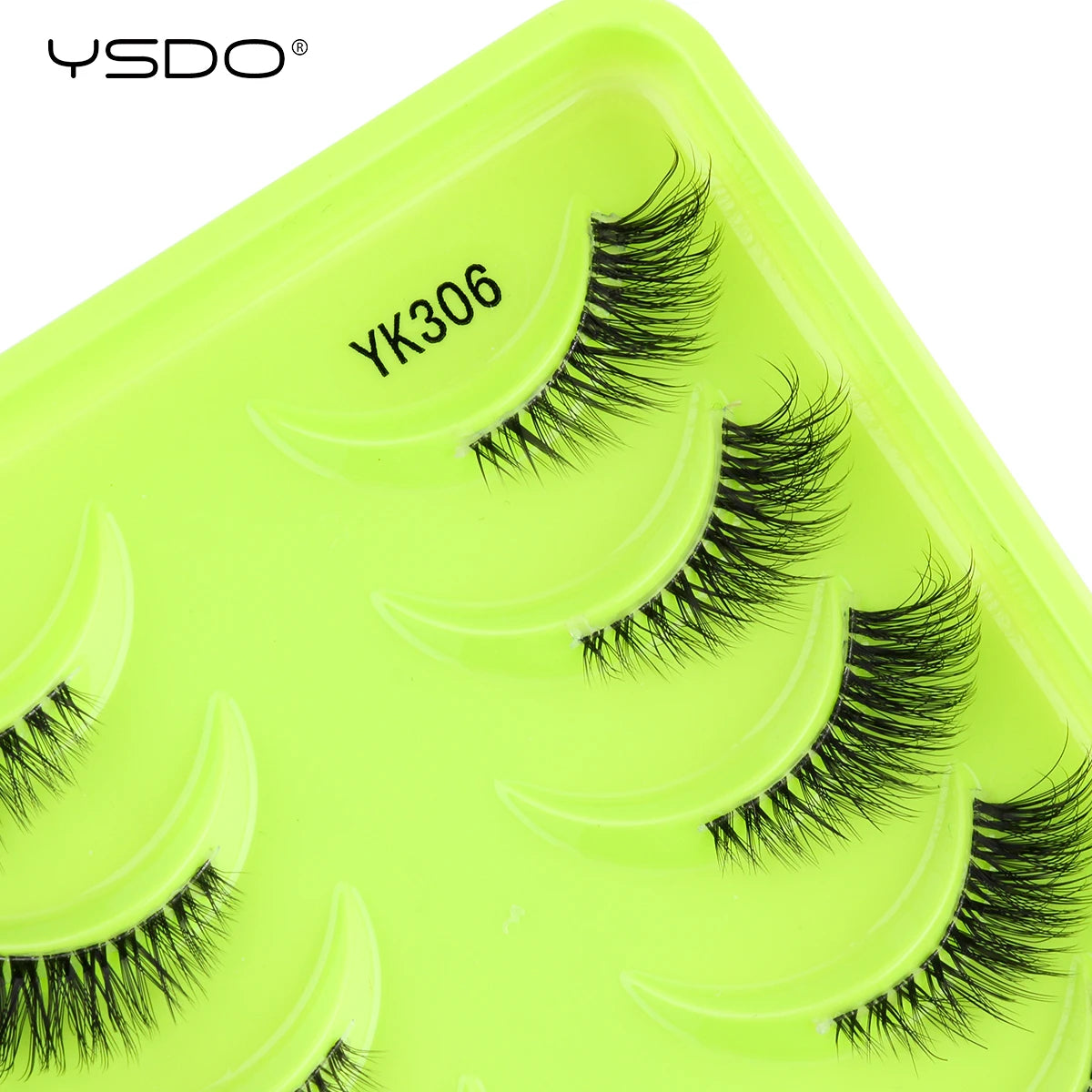 YSDO 3/7/10 Pair Half Eye Lashes Soft Natural Fake Lashes Look Short Wispy Clear Band Fox Eye Lash Faux 3d Mink Eyelashes Makeup