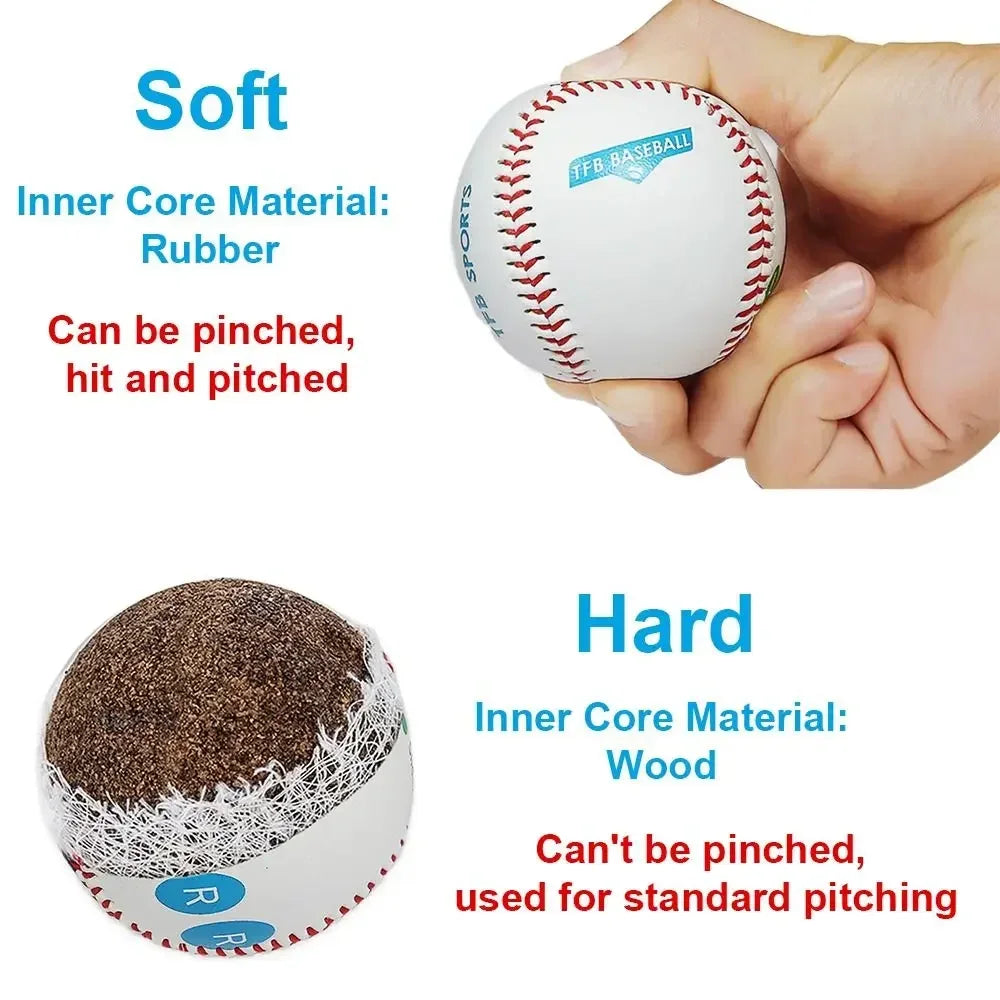Baseball No. 9Softball Hardball Training Handmade Balls Fitness Products White Safety Kid Baseballs Men's Practice Team Game