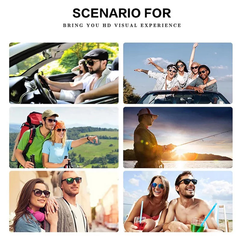 CATERSIDE New Polarized Sunglasses Men's Round Flat Top Double Bridges TR Frame Spring Hinge Women Sun Glasses Sports Driving