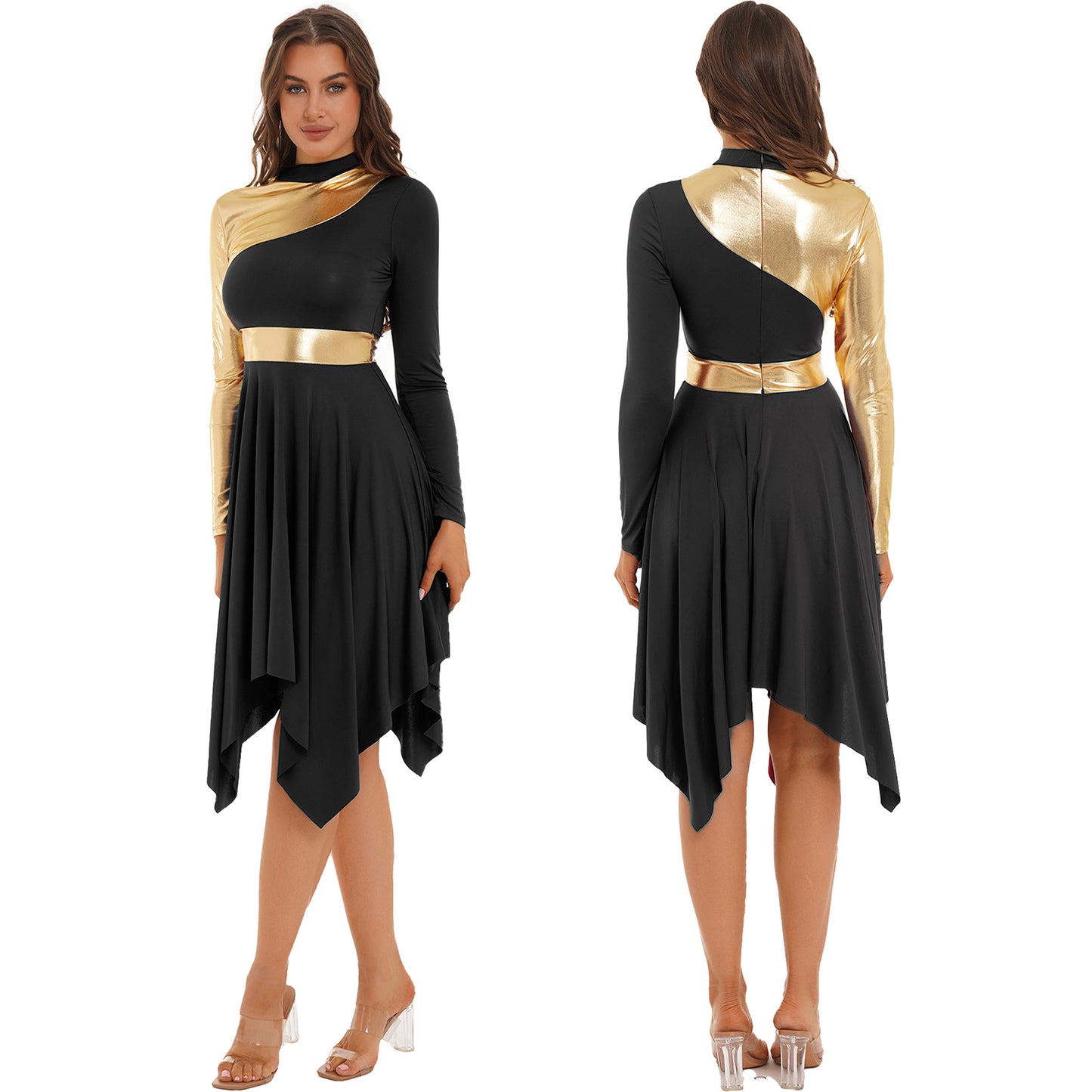 Adults Liturgical Praise Dance Dress Women Lyrical Performance Costume Modern Contemporary Dress Celebration of Spirit Dancewear