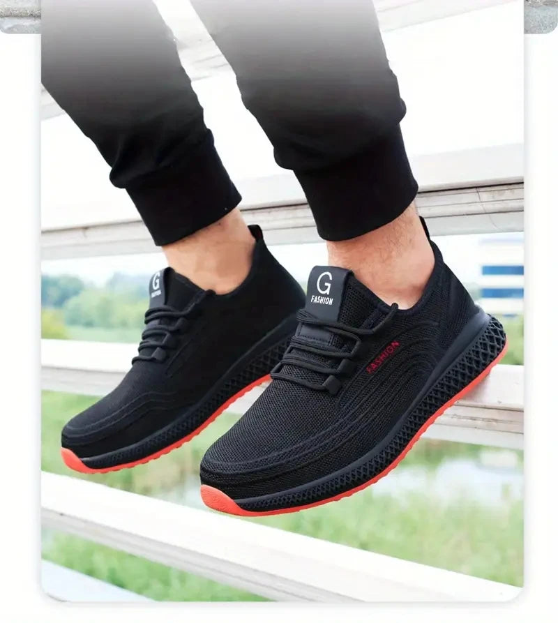 Work Shoes With Steel Toe Boots Anti Smash Safety Shoes Men Women Light Work Sneakers Breathable Anti-Stab Indestructible Shoes