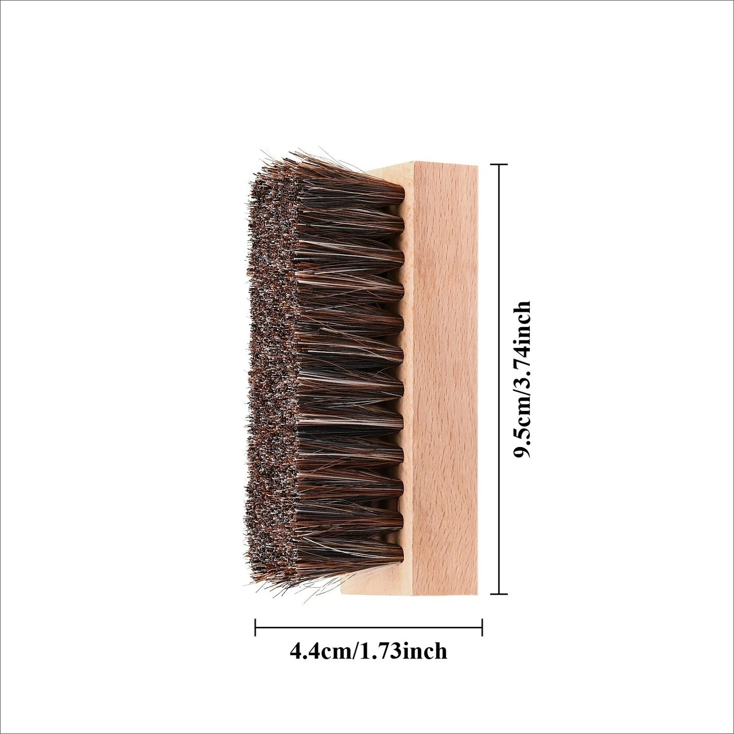 1pc Wooden Handle Shoe Cleaning Brush Horse Hair Wood Brush Leather Shoe Care and Cleaning Shoe Brushes