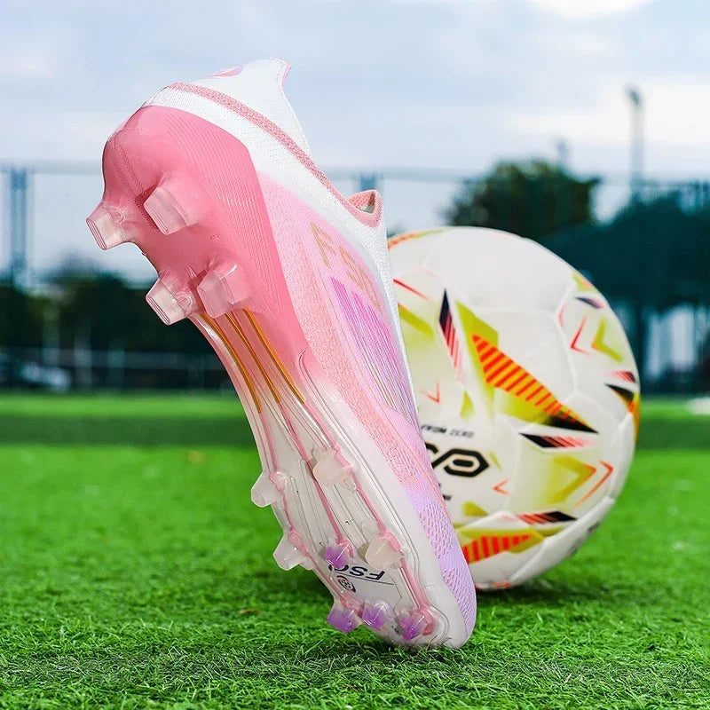 Men Football Boots Training Soccer Shoes Drop Shipping Match Sport Cleats Indoor Sneakers FG Ultralight Long Spikes Breathable