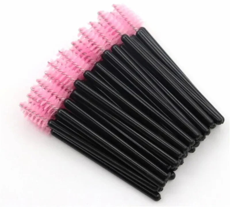 50/100 Disposable Eyelash Micro Brush Eyebrow Comb Mini Mascara Wand Applicator Microbrush Lash Extension Supplies Makeup Tools