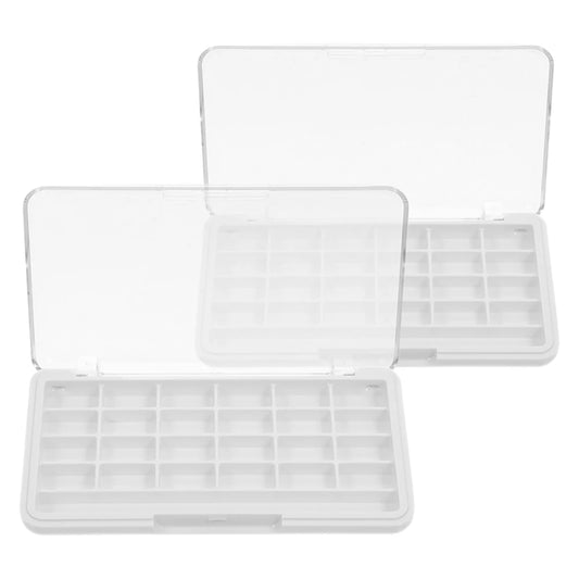 2pcs 24 Colors Empty Eyeshadow Palettes Diy Lipstick Case Powder Blush Storage Box Makeup Pan Sub-Packing Container Beauty Tools