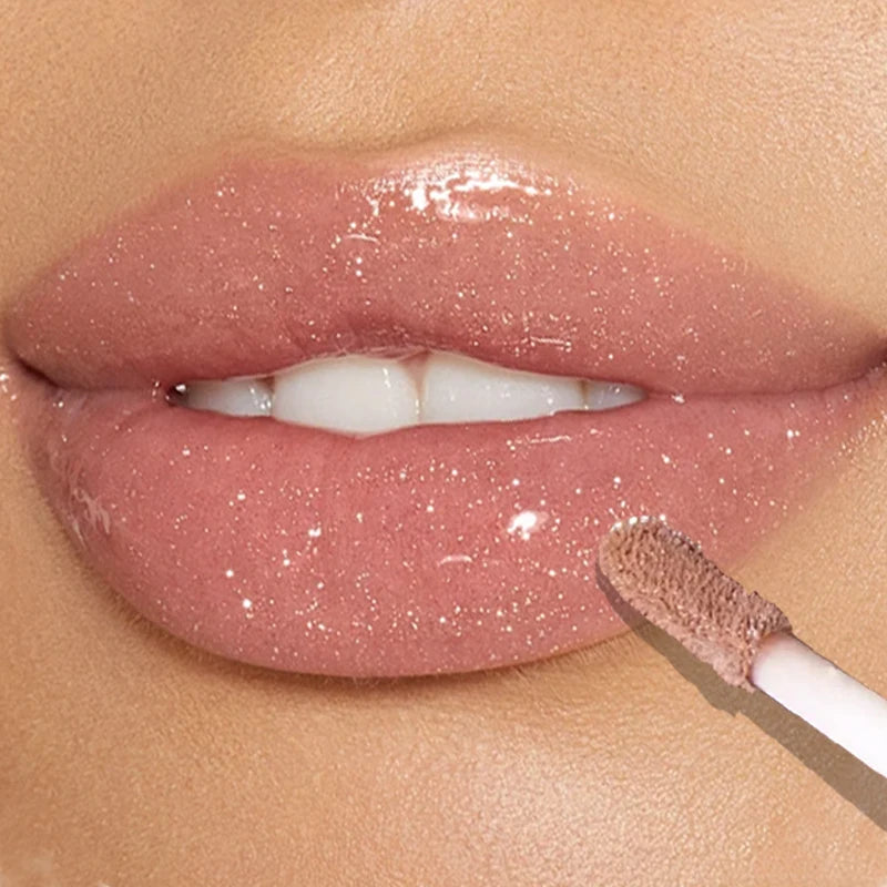 Glitter Pearlescent Lip Gloss Moisturizing Lasting Non-Stick Cup Sexy Shimmer Shine Red Liquid Lipsticks Women Makeup Cosmetics