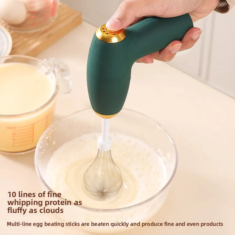 USB handheld blender, mini egg beater, coffee cream frother, rechargeable 3-speed kitchen tool, food mixer, blender