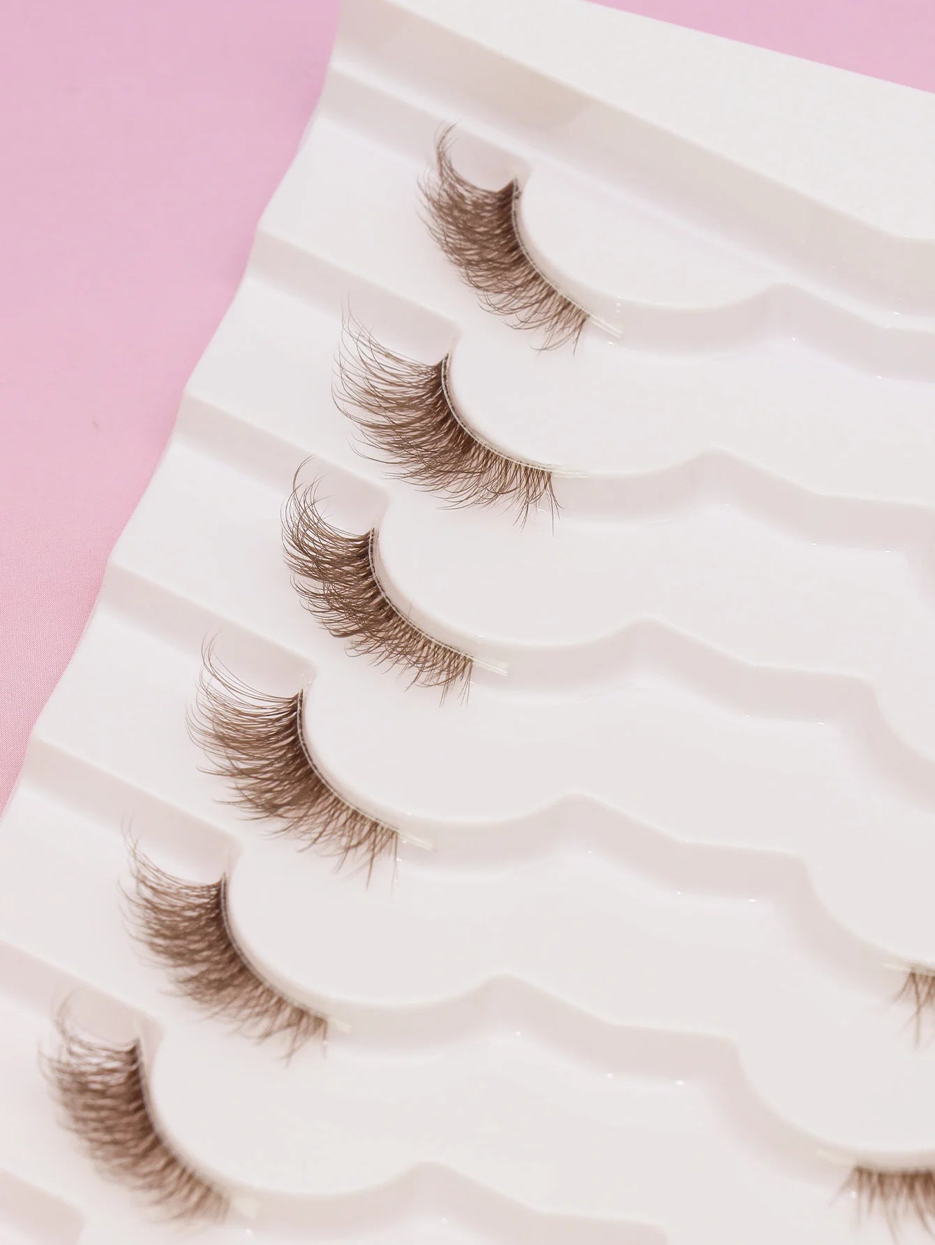 5/7/10 Pairs brown DIY Lashes Natural Clear Eyelash Volume Natural Eyelashes Soft Cross Cat Lashes Extended Outer Corner Eyelash