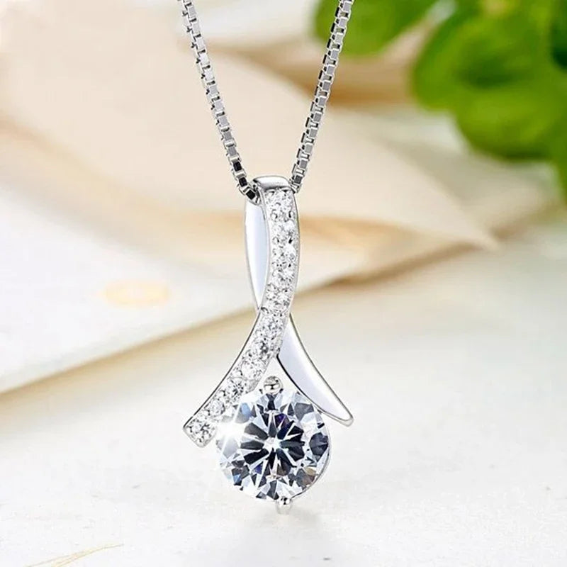 Necklace for Wife gift Fashion women Necklace Femal Heart Pendant Necklaces Girl Jewelry Husband Christmas Birthday Gifts