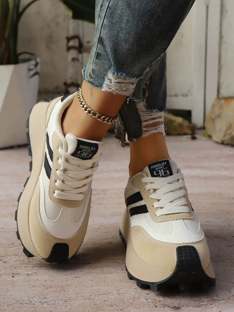 Women's Platform Shoes Fashion Forrest Gump Shoes 2026 New Sneakers for Women Casual Tennis Shoes Thick Sole Vulcanized Footwear