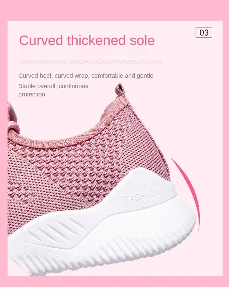 Women Casual Shoes Fashion Breathable Walking Mesh Flat Shoes Sneakers Women 2026 Gym Vulcanized Shoes Purple Female Footwear