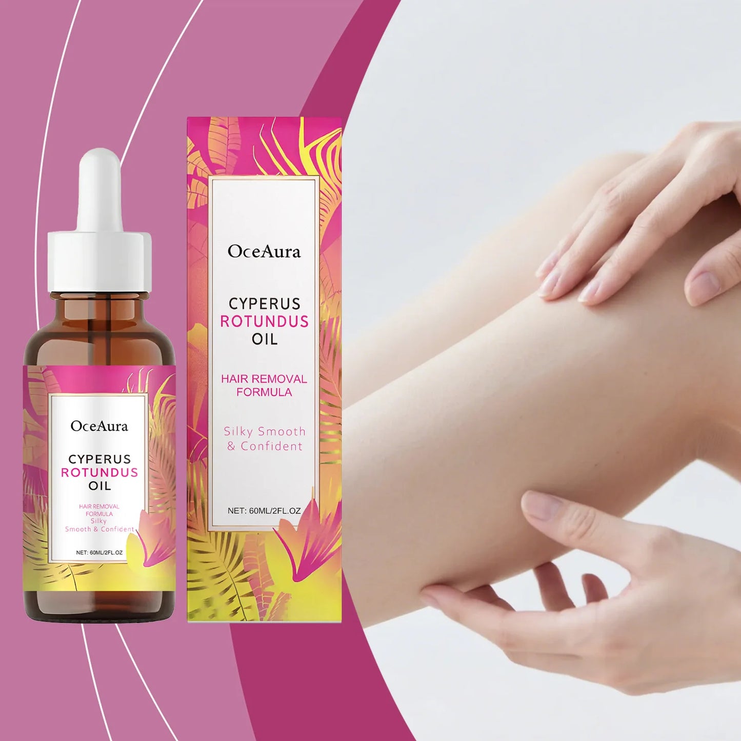 Natural Cyperus Rotundus Oil Hair Removal Depilatory Cleansing Moisturizing Hair Inhibitor Soothing Rejuvenating Armpit Body Oil