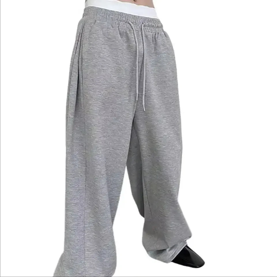 2025 New Korean style Sweatpants Sport Pants Men Running Pants Spring Summer Loose Casual Sweat Pants Straight Jogging Pants Men