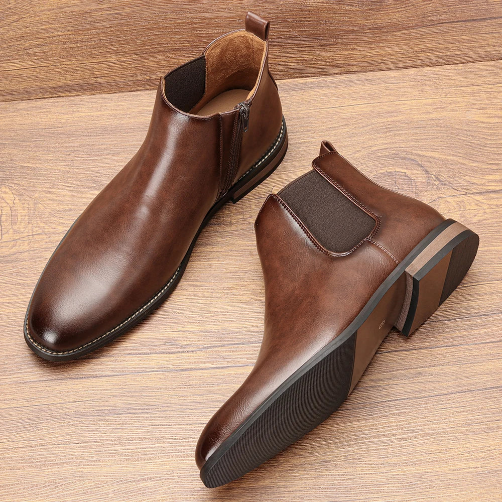 Boots Men Casual Brand Comfortable 2026 Fashion Boots Leather