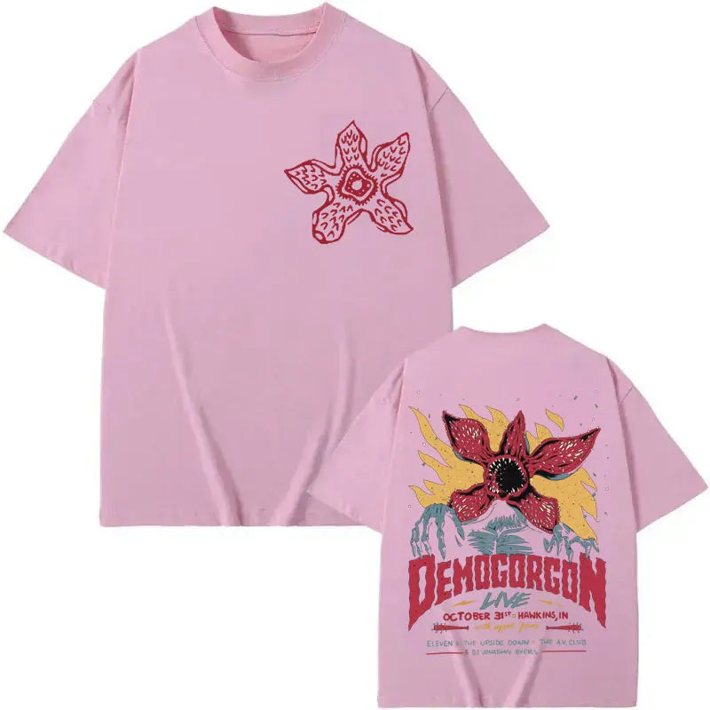 Eddie Munson The Demogorgon T-shirt Cannibal Flower Monster Graphic T Shirts Men Women Clothing Gothic Fashion Vintage T-shirts