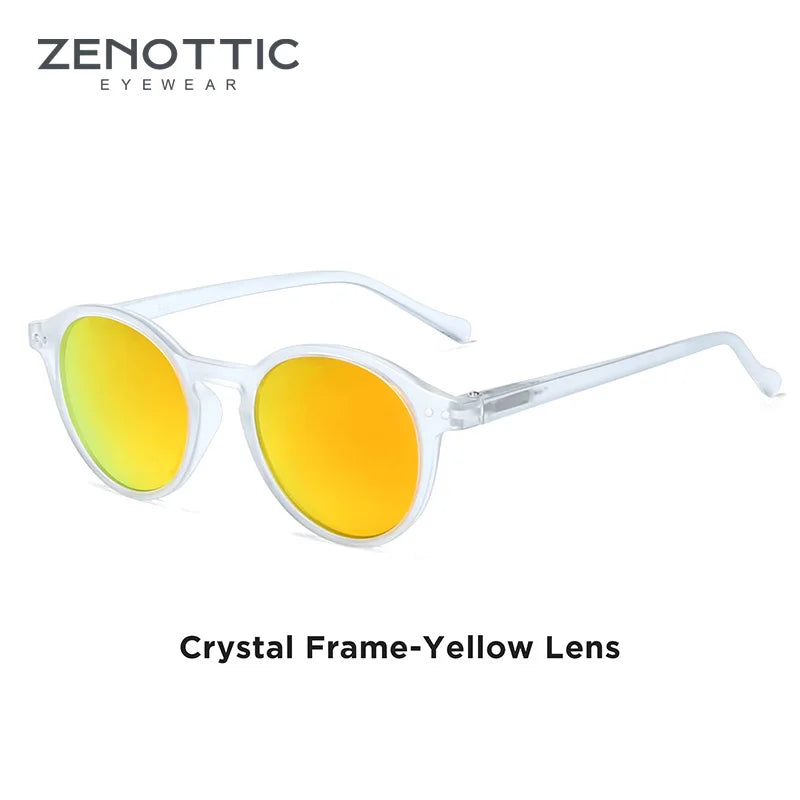 ZENOTTIC Retro Polarized Sunglasses 2023 2024 Men Women Vintage Small Round Frame Sun Glasses Polarized Lens UV400 Goggles Shade