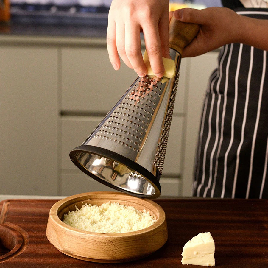 Cone Grater Cheese Grater Manual Cheese Grater Stainless Steel Silver Grater Veggie Chopper Vegetable Sturdy Cheese Grater