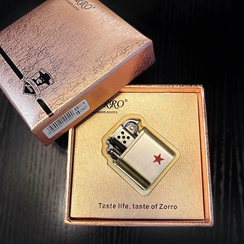 ZORRO Vintage Metal Constantine Kerosen Lighter Flint Copper Oil Cigarette Lighter Antique Series Lighter