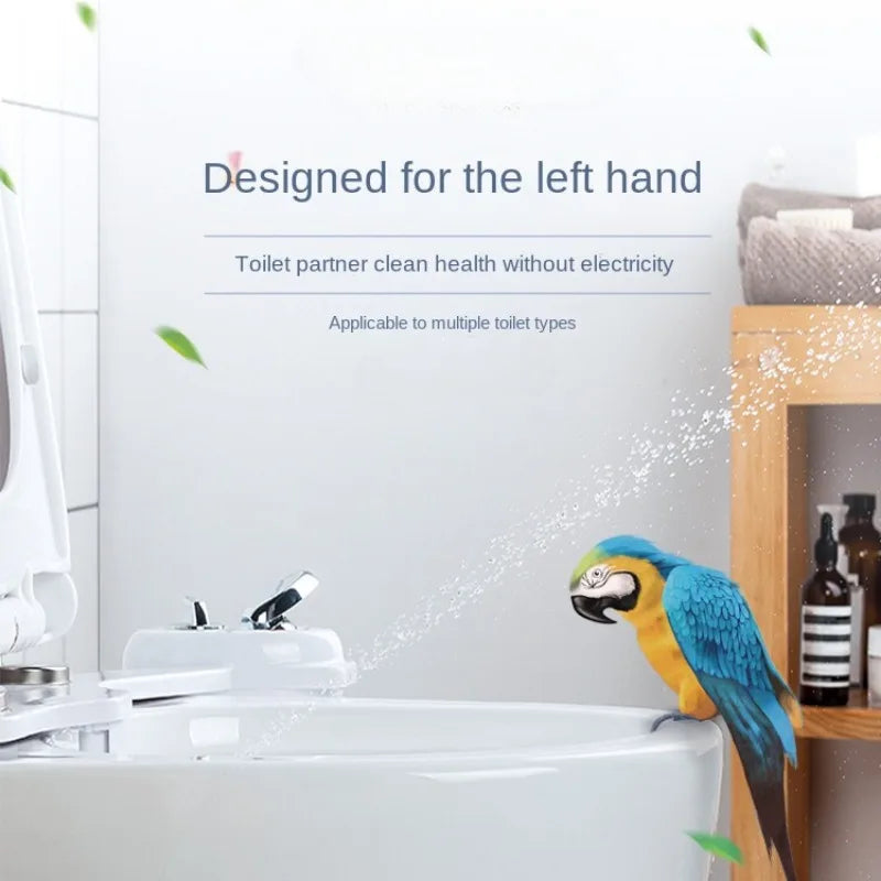The Left Hand Bidet Non-Electric Bidet Self Cleaning Dual Nozzle (Frontal and Rear Washing) Water Bidet Toilet Seat Attachment