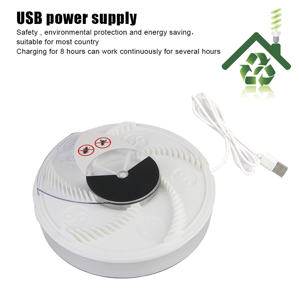 USB Indoor Outdoor Fly Trap Insect Pest Catcher Automatic Flycatcher Pest Reject Control Repeller Electric Pest Killer