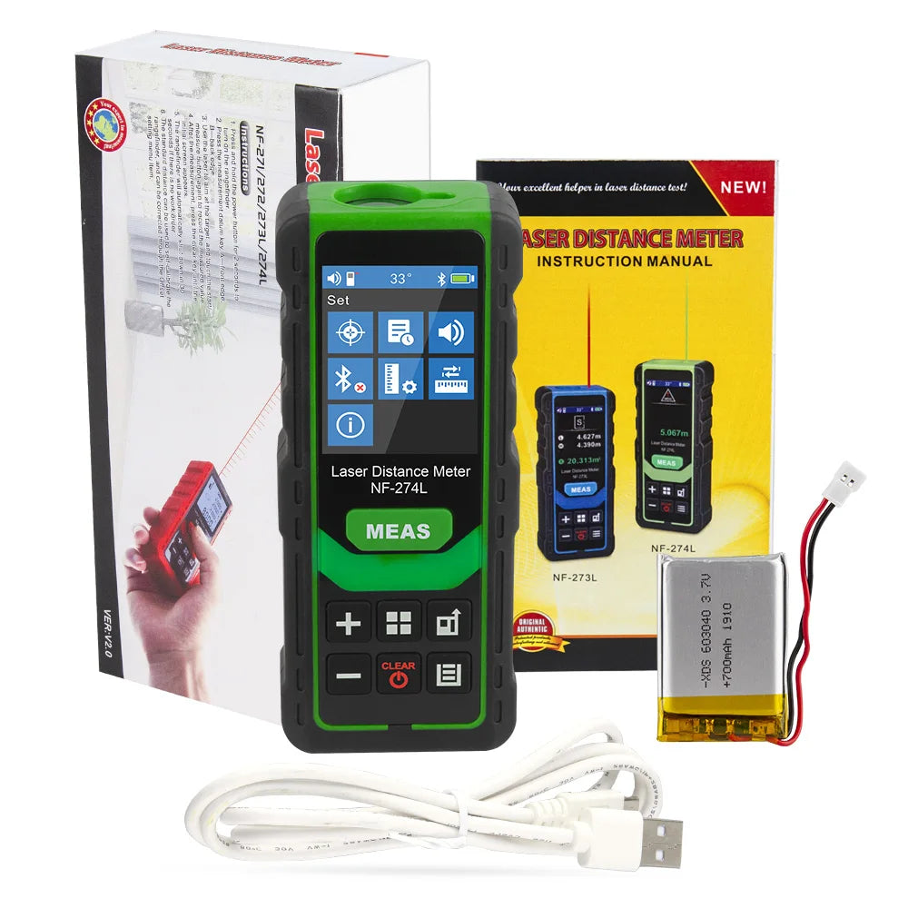 Noyafa NF-274L laser distance meter electronic roulette laser digital tape rangefinder trena metro laser range finder measuring