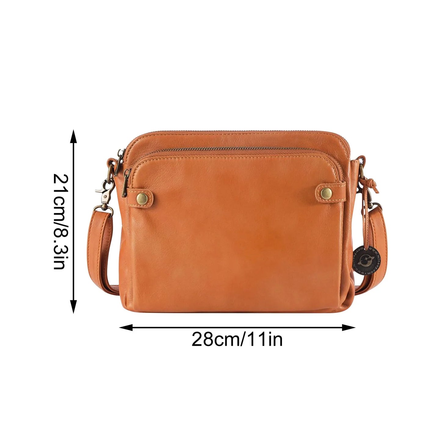 Ladies' Shoulder Crossbody Bag Vintage Handmade Leather Square Messenger Bag Fashion Classic Simple Daily Or Business Bag
