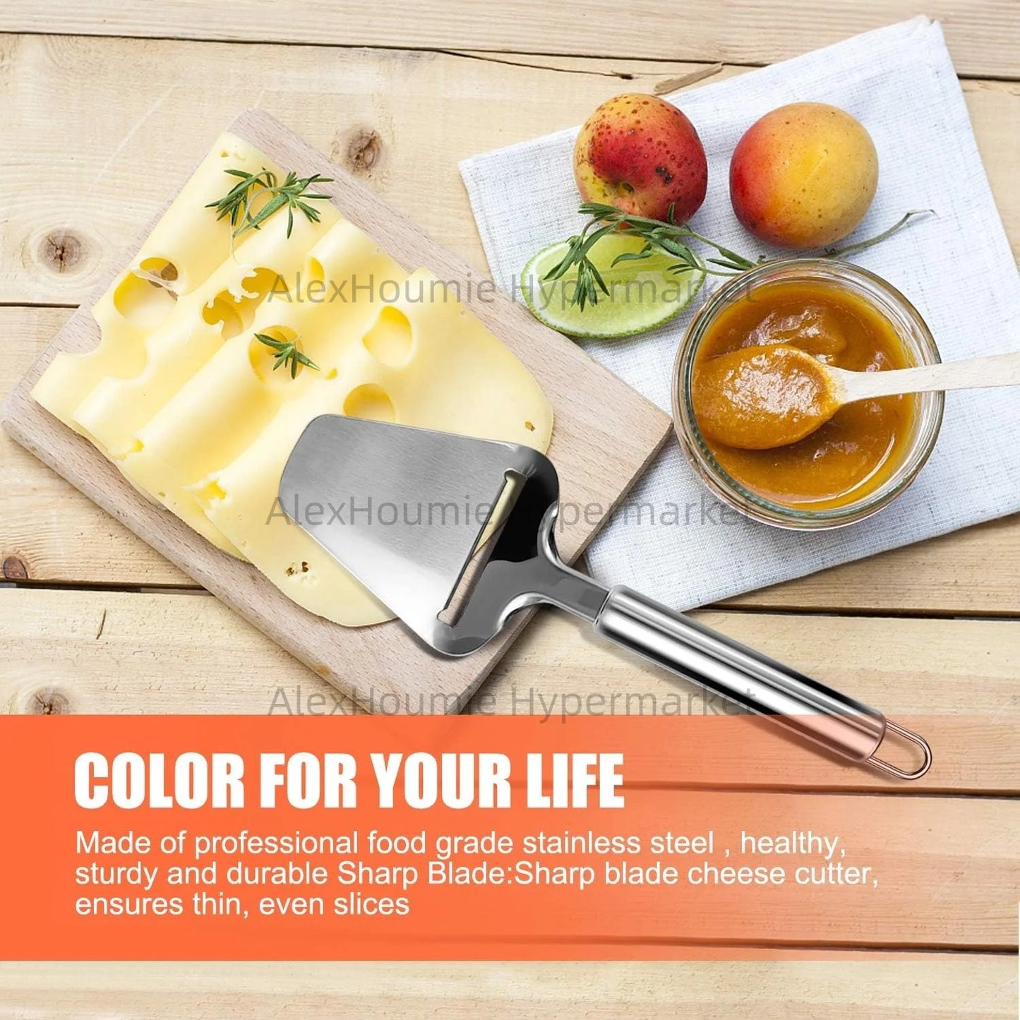 2 Pack Cheese Slicers Cheese Cutter with Cheese Plane Tool Adjustable Thickness Cheese Cutter for Soft Semi-Hard Hard Cheeses