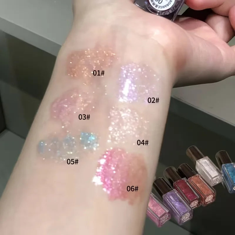 Shiny Glitter Lip Gloss Mirror Water Light Lip Glaze Long Lasting Moisturizing Lipstick Pearl Shimmer Lip Oil For All Skin Types