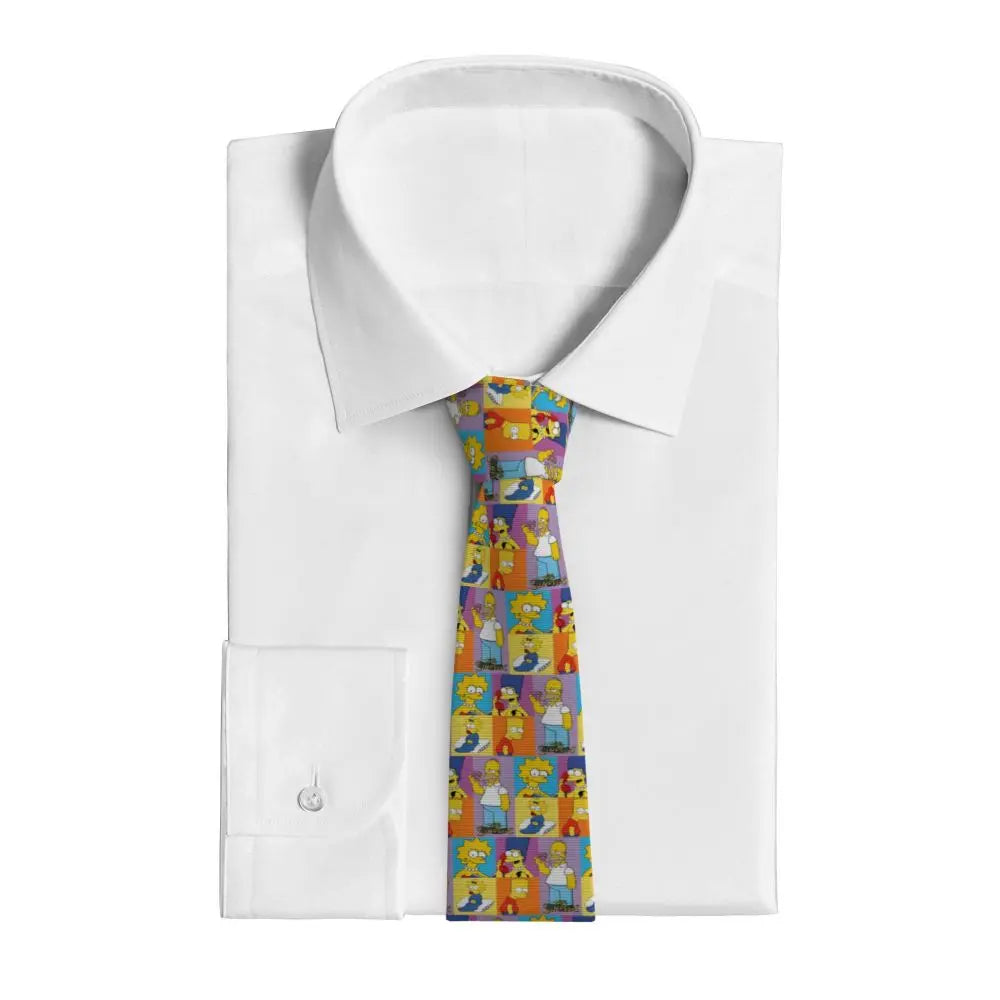 Personalized The S-Simpsones Homer Neck Ties Men Formal Silk Wedding Neckties