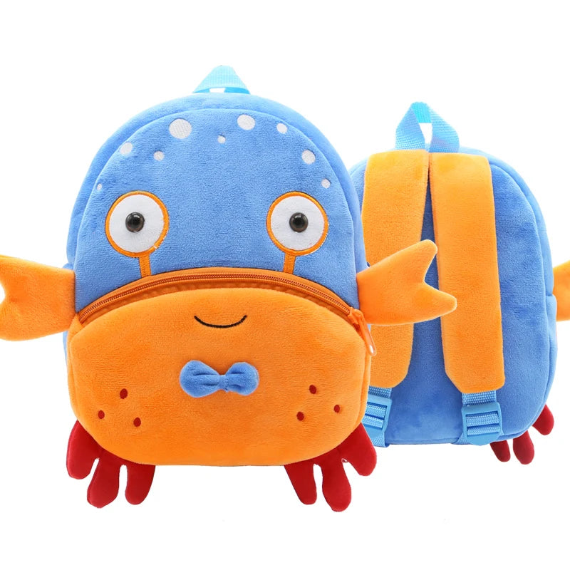 Cute cartoon animals school bags for Kindergarten kids backpack boys girls plush backpack