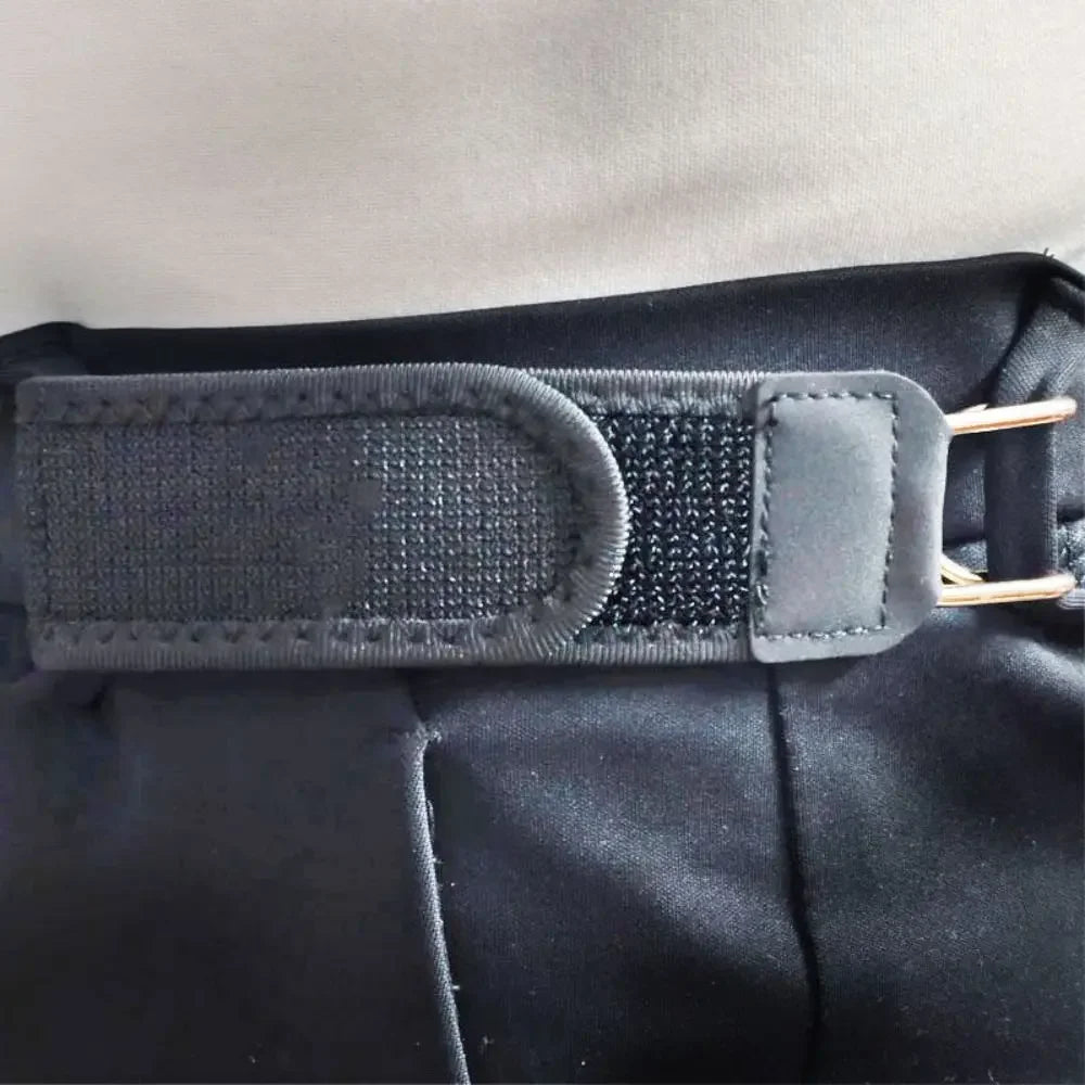 Buckleless Belt Hook Adjustable Metal Hook Elastic Belt Unisex Buckle-Free Invisible Waist Belt Closure for Outdoor Work EDC