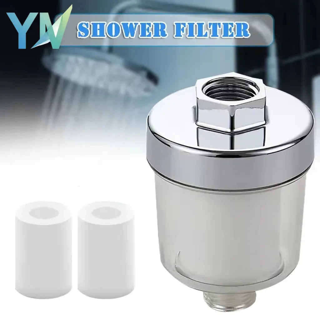 Showerhead Water Filter Universal Fit Bath Filter Removes Chlorine and Impurities Improves Water Quality for Shower